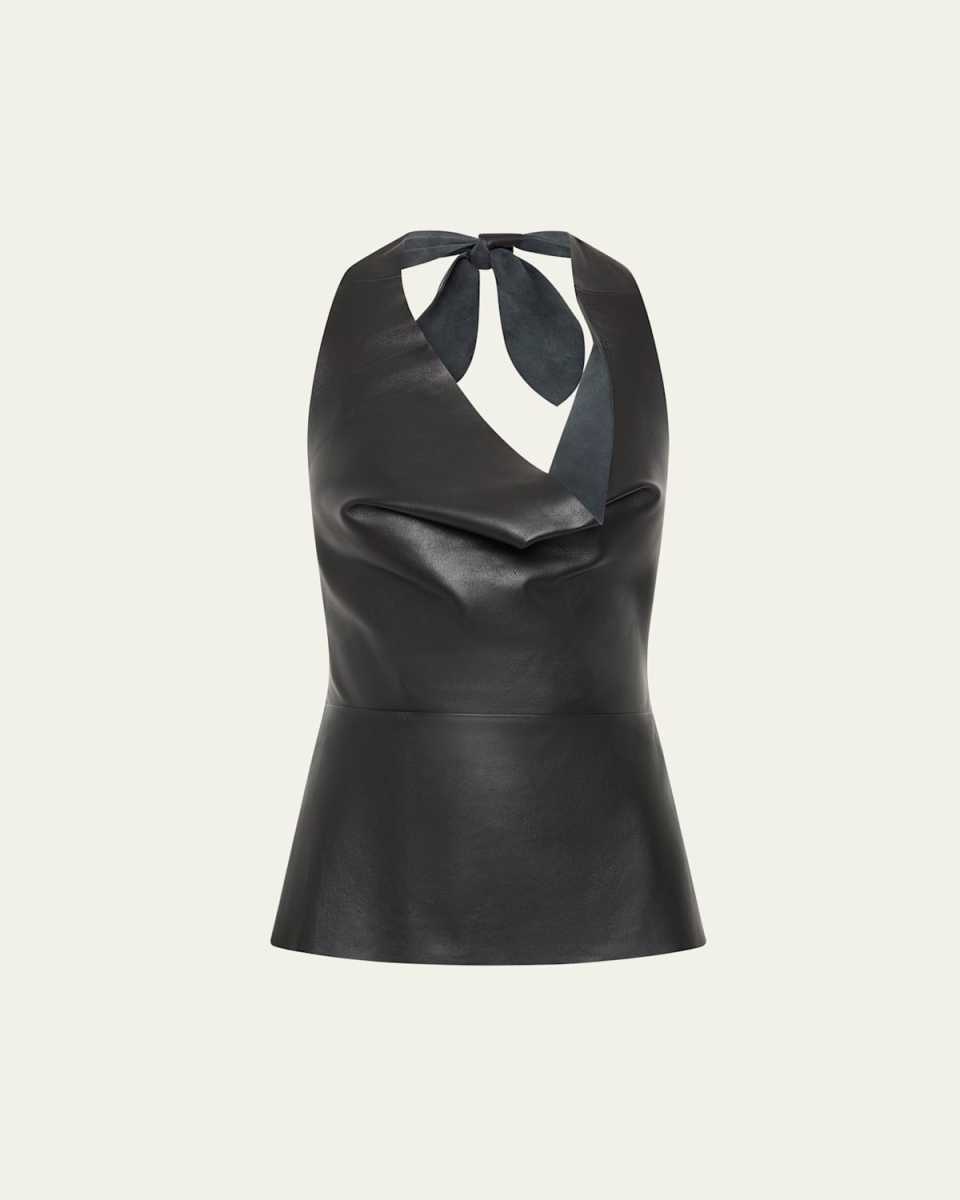 Leather Tie Top